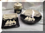 Cowboy Tray, Bowl & Grease pot